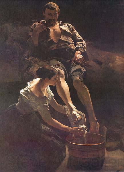 Jacek Malczewski Washing of feet. Norge oil painting art